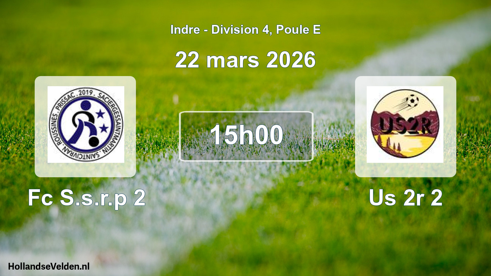 Geplande wedstrijd: Fc S.s.r.p 2 - Us 2r 2 (22 maart 2026)