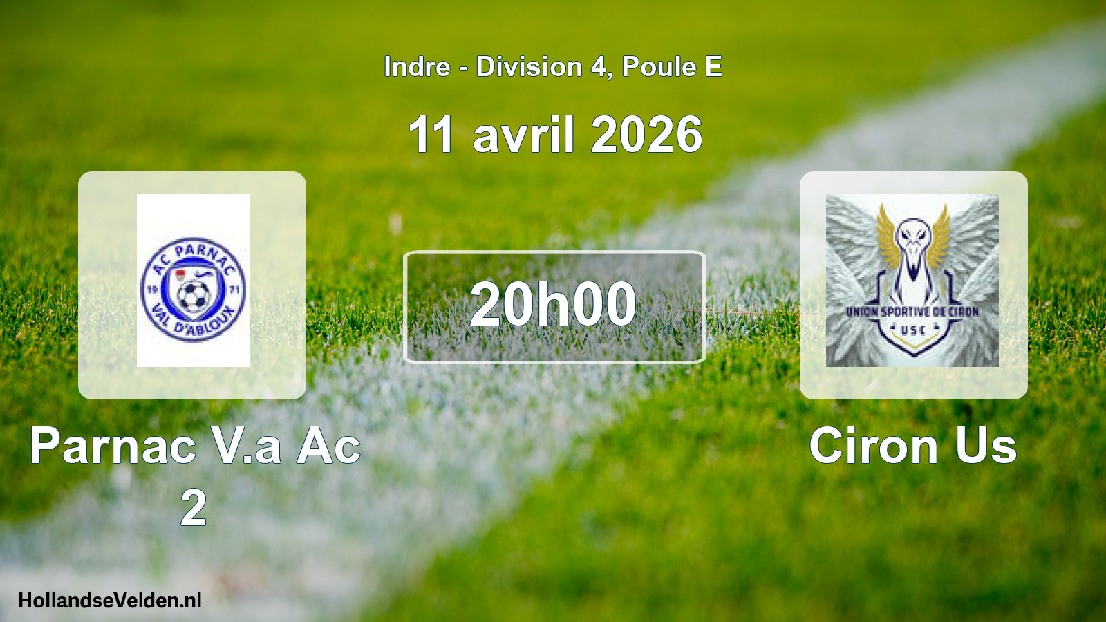 Geplande wedstrijd: Parnac V.a Ac 2 - Ciron Us (11 avril 2026)
