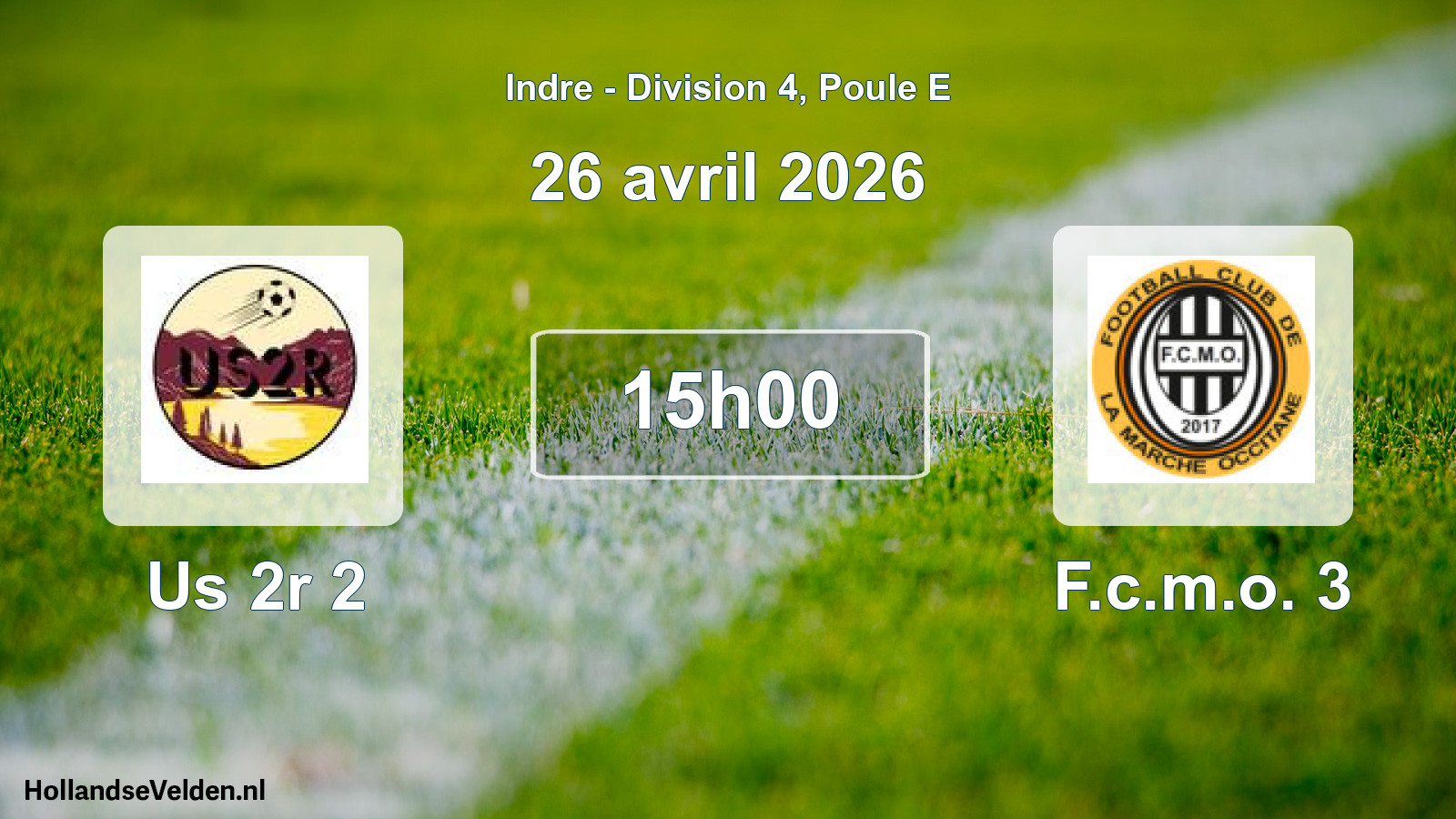 Scheduled Match: Us 2r 2 - F.c.m.o. 3 (26 April 2026)
