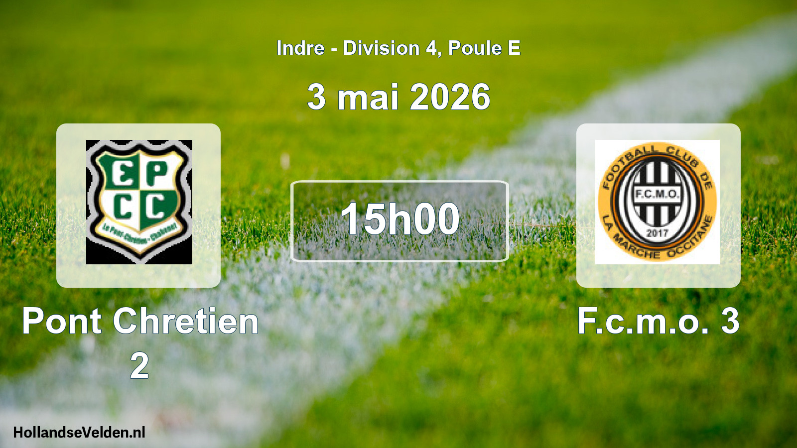 Scheduled Match: Pont Chretien 2 - F.c.m.o. 3 (3 May 2026)