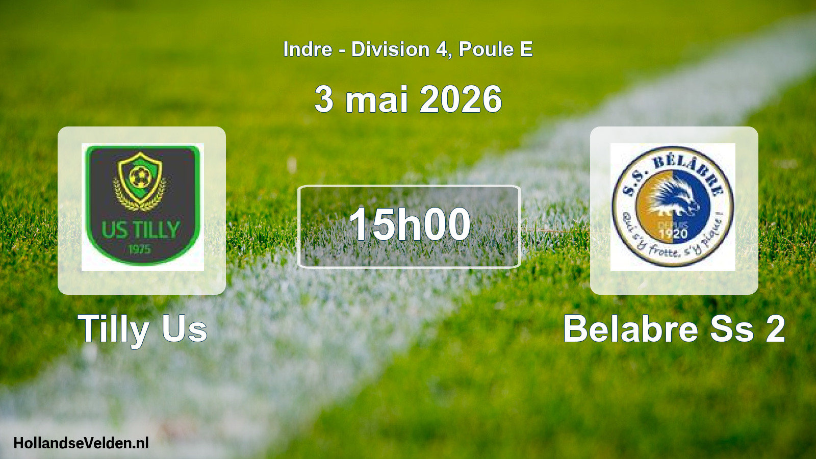 Geplande wedstrijd: Tilly Us - Belabre Ss 2 (3 mai 2026)