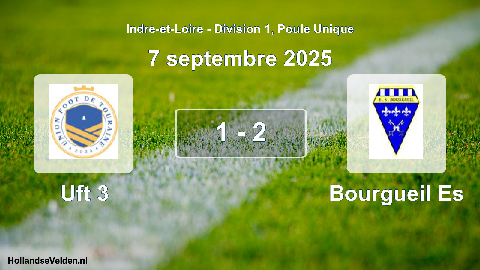 Gespeelde wedstrijd: Uft 3 - Bourgueil Es 1 - 2 (7 september 2025)