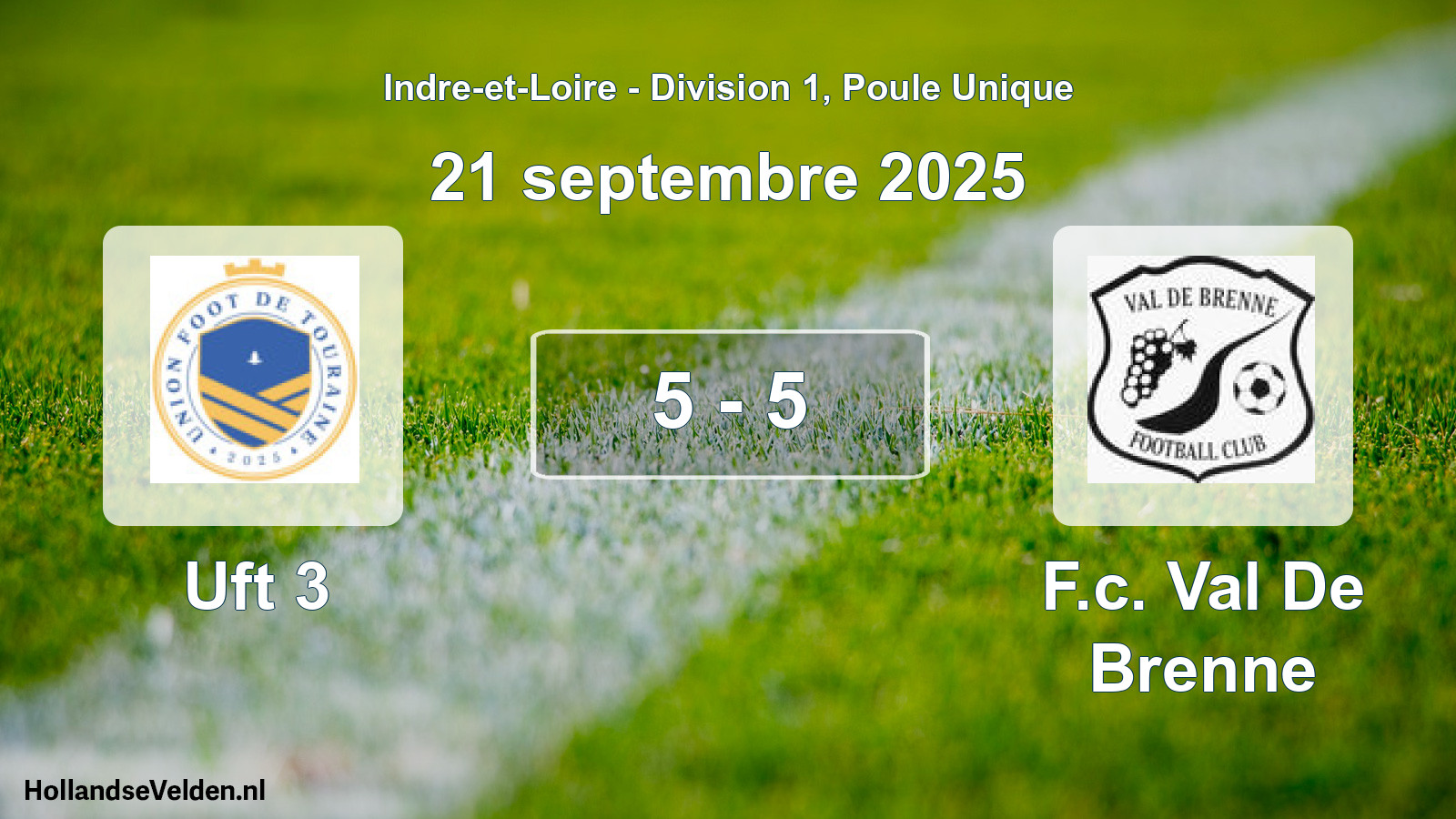 Total number of matches played: Uft 3 - F.c. Val De Brenne 5 - 5 (21 September 2025)