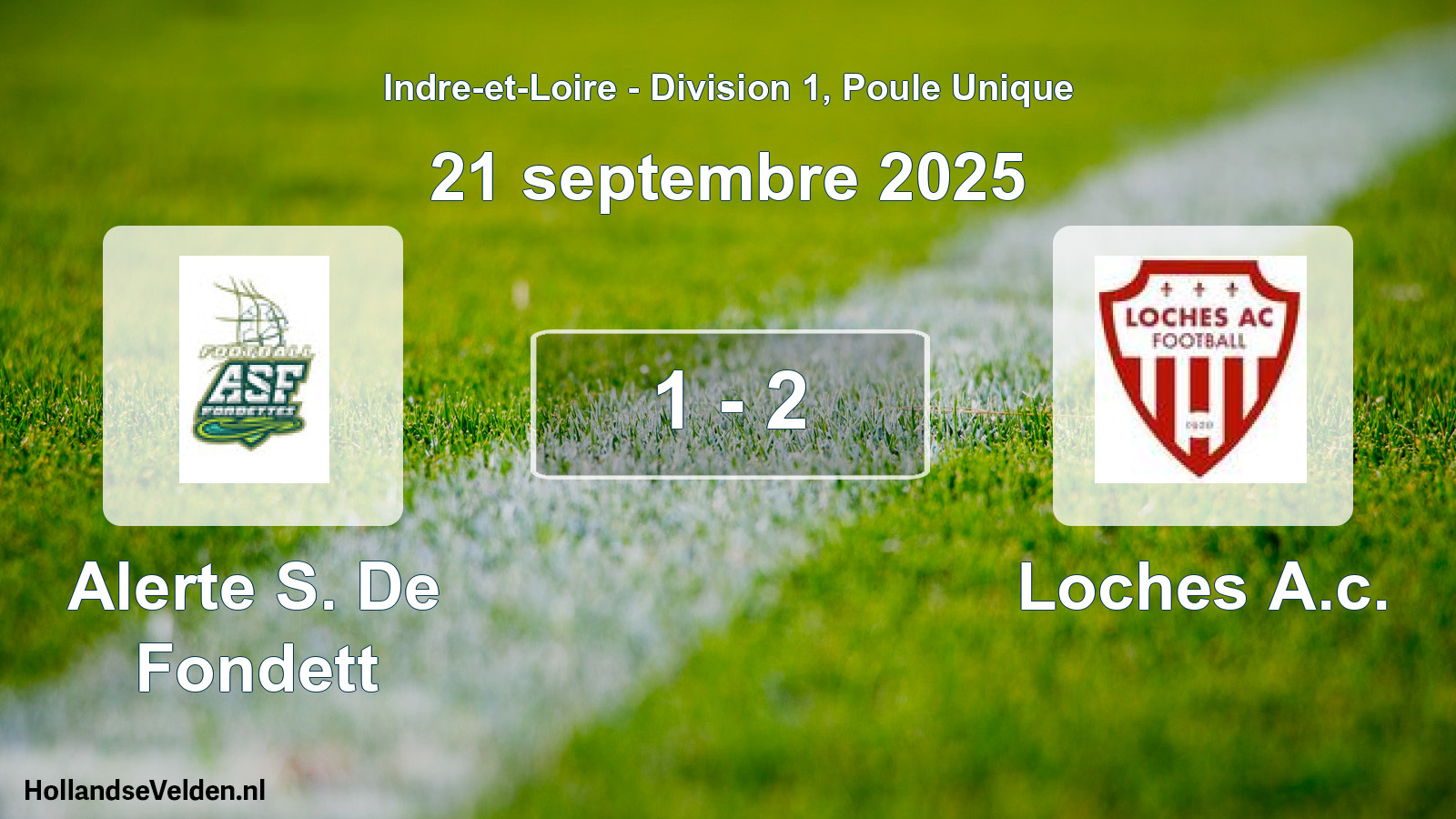 Total number of matches played: Alerte S. De Fondett - Loches A.c. 1 - 2 (21 September 2025)