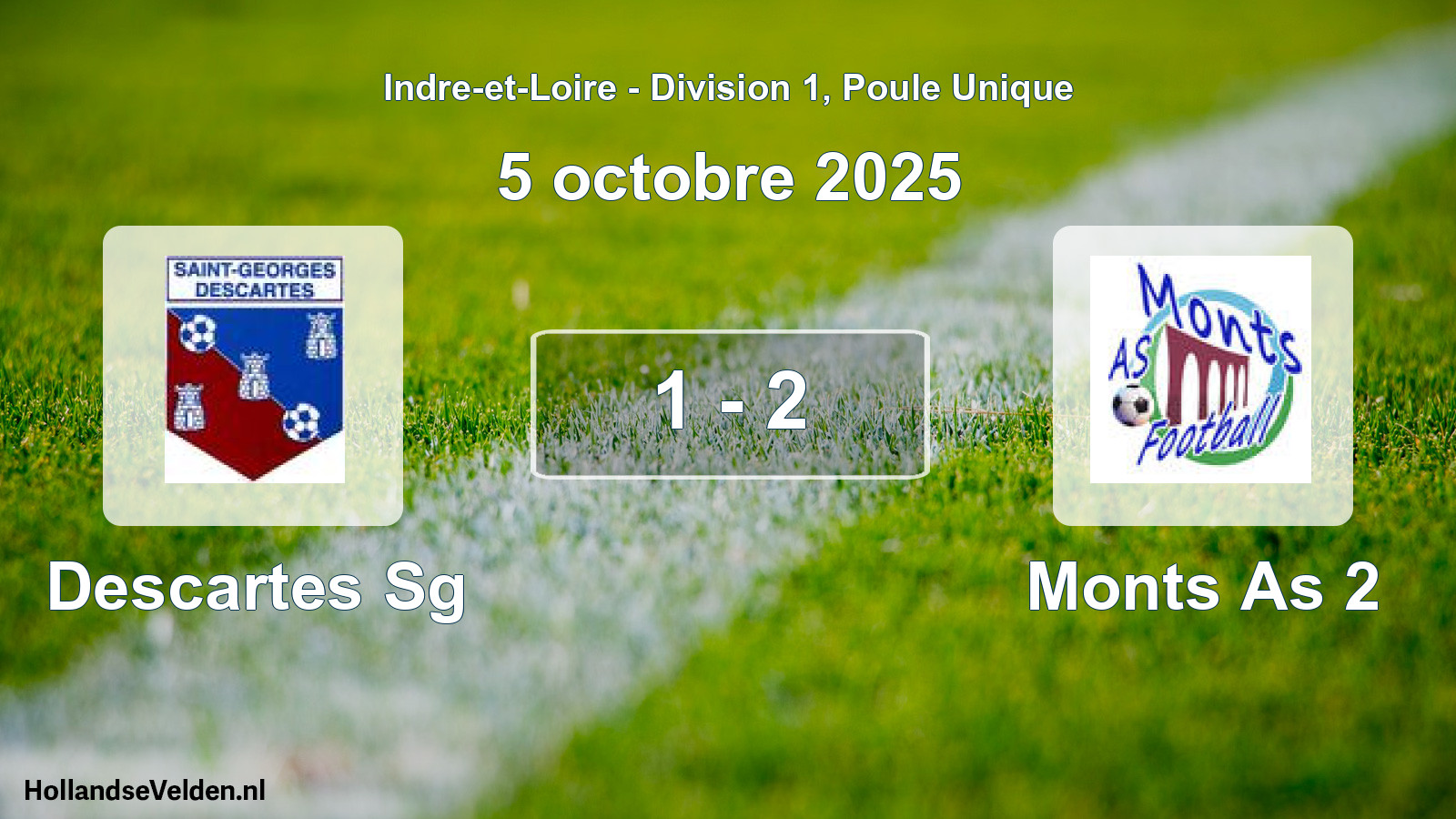 Gespeelde wedstrijd: Descartes Sg - Monts As 2 1 - 2 (5 octobre 2025)