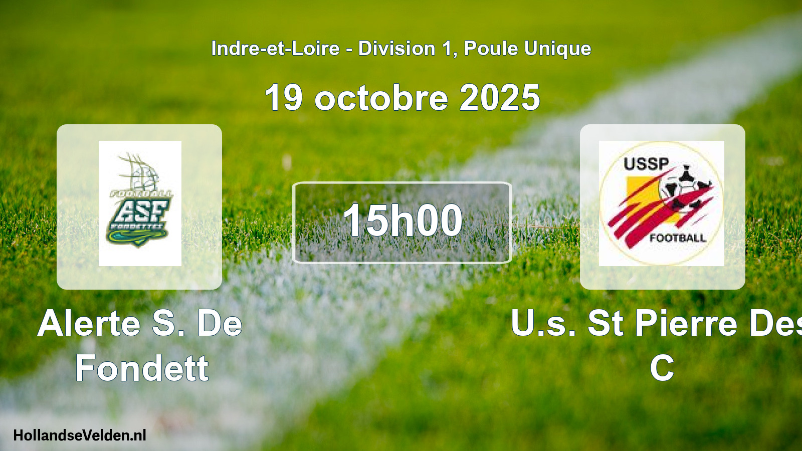 Scheduled Match: Alerte S. De Fondett - U.s. St Pierre Des C (19 October 2025)
