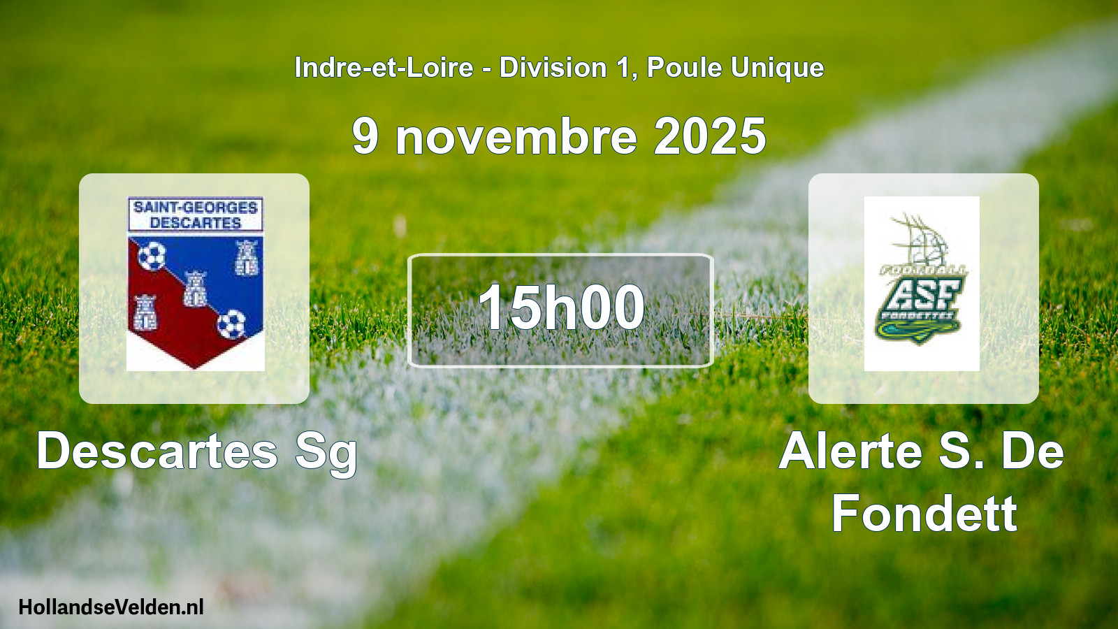 Scheduled Match: Descartes Sg - Alerte S. De Fondett (9 November 2025)