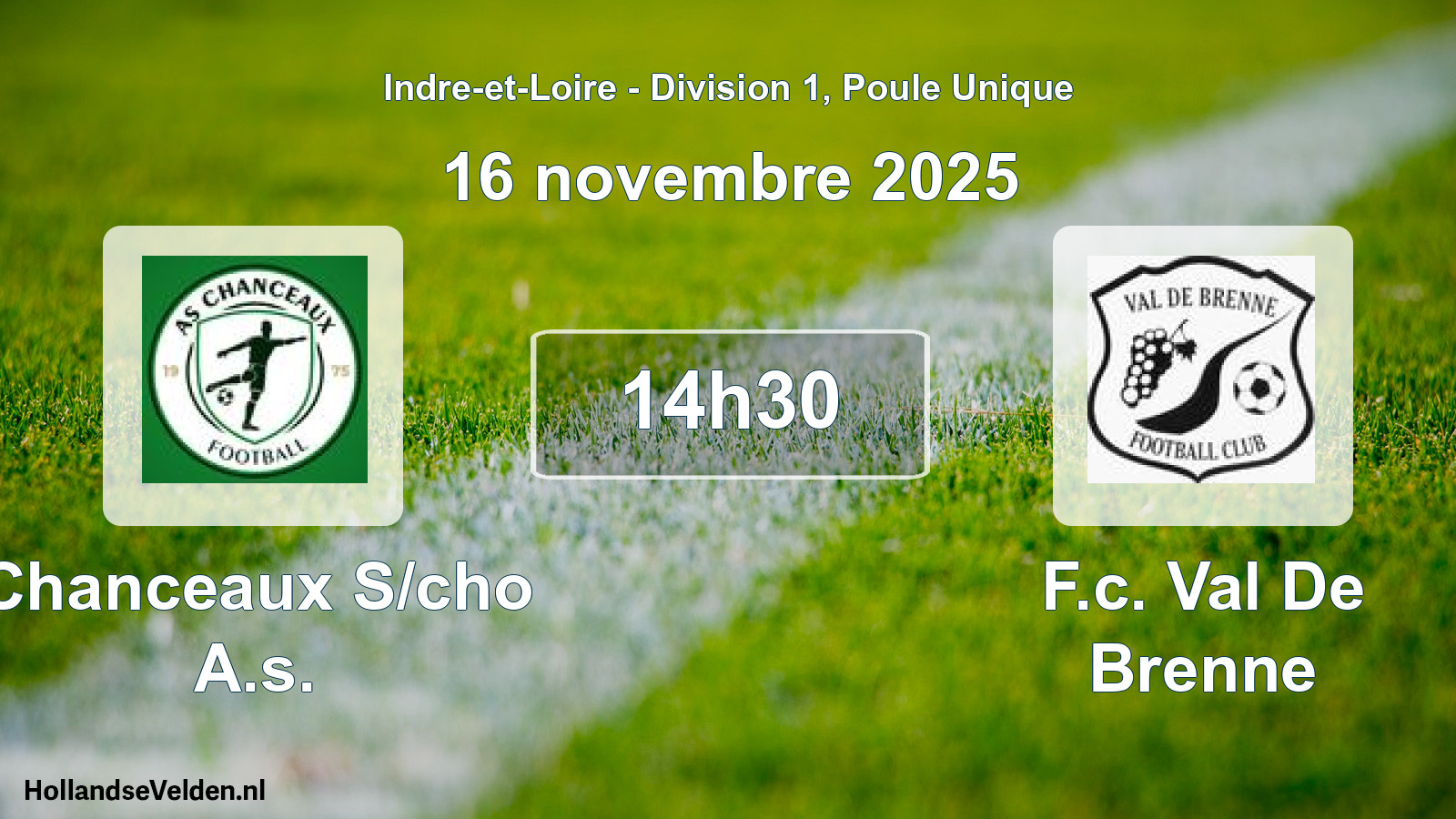 Geplande wedstrijd: Chanceaux S/cho A.s. - F.c. Val De Brenne (16 novembre 2025)