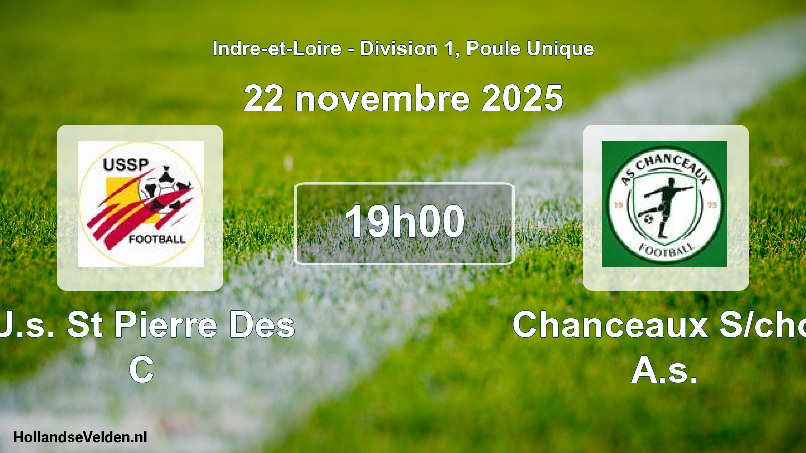 Geplande wedstrijd: U.s. St Pierre Des C - Chanceaux S/cho A.s. (22 november 2025)