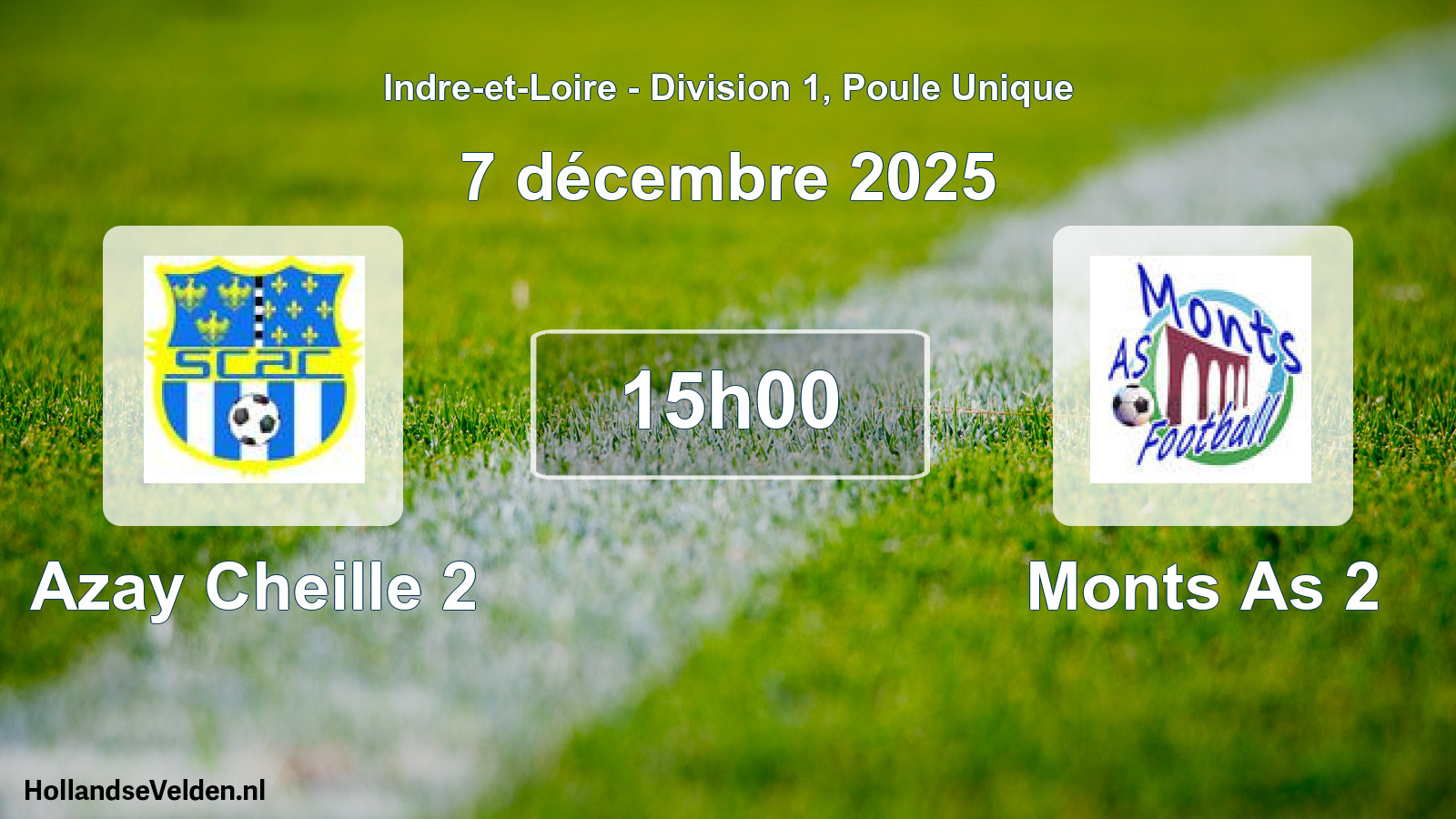 Geplande wedstrijd: Azay Cheille 2 - Monts As 2 (7 december 2025)