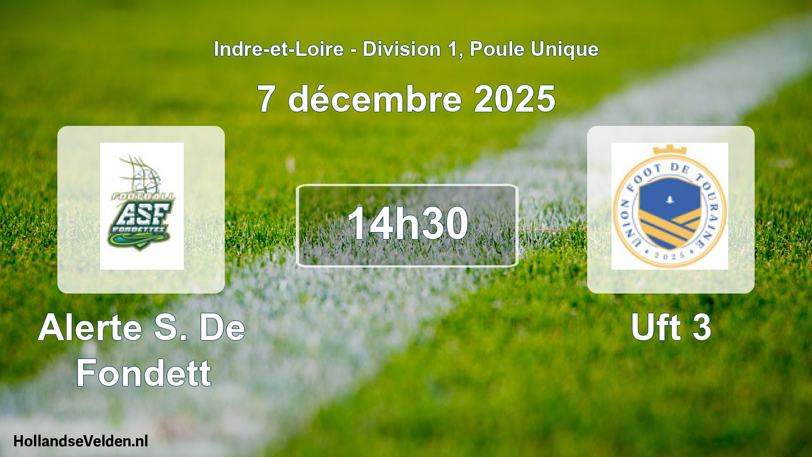 Geplande wedstrijd: Alerte S. De Fondett - Uft 3 (7 december 2025)