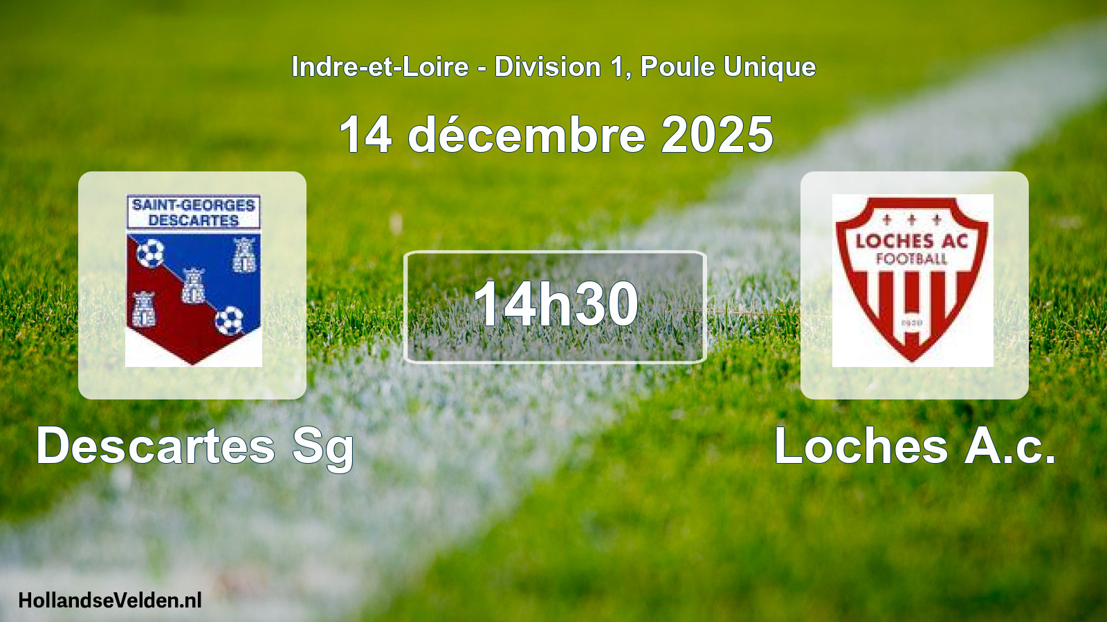 Geplande wedstrijd: Descartes Sg - Loches A.c. (14 décembre 2025)