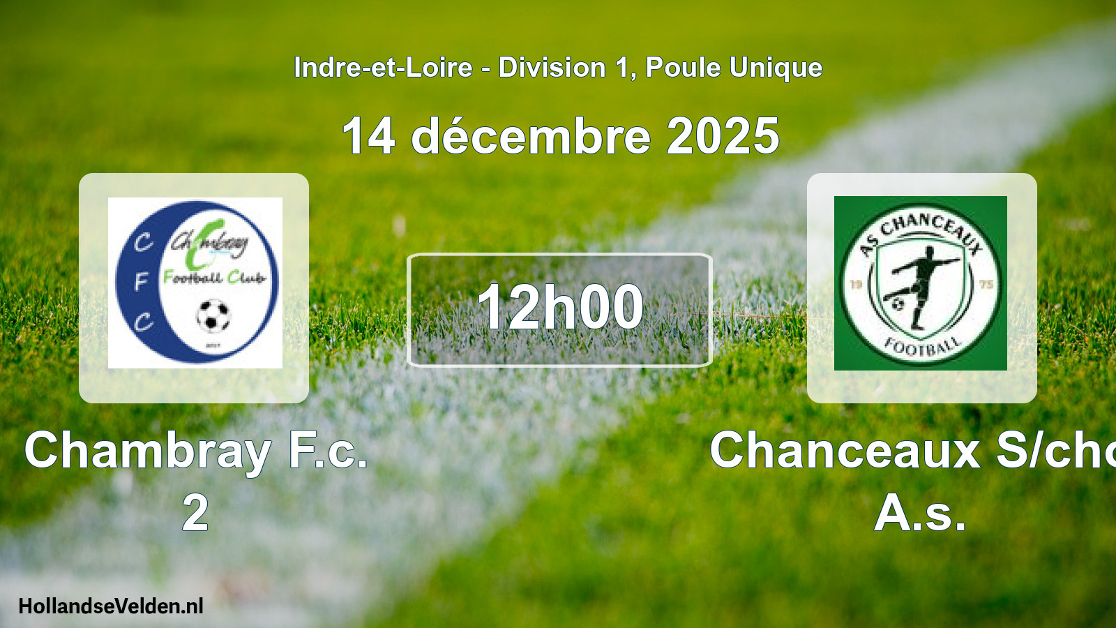 Scheduled Match: Chambray F.c. 2 - Chanceaux S/cho A.s. (14 December 2025)