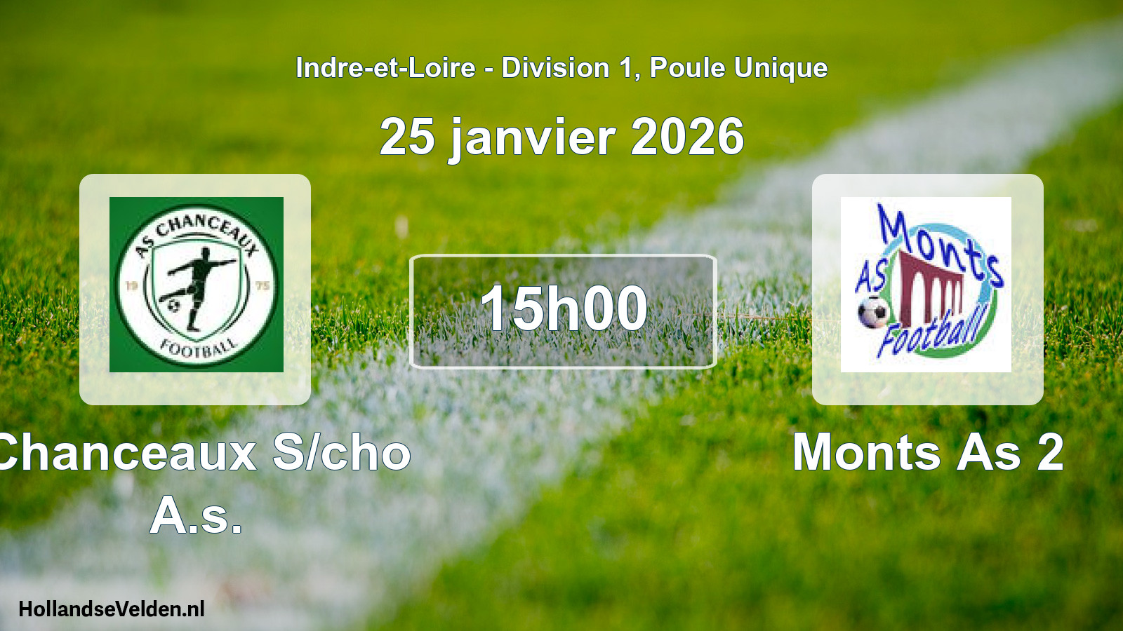 Geplande wedstrijd: Chanceaux S/cho A.s. - Monts As 2 (25 janvier 2026)