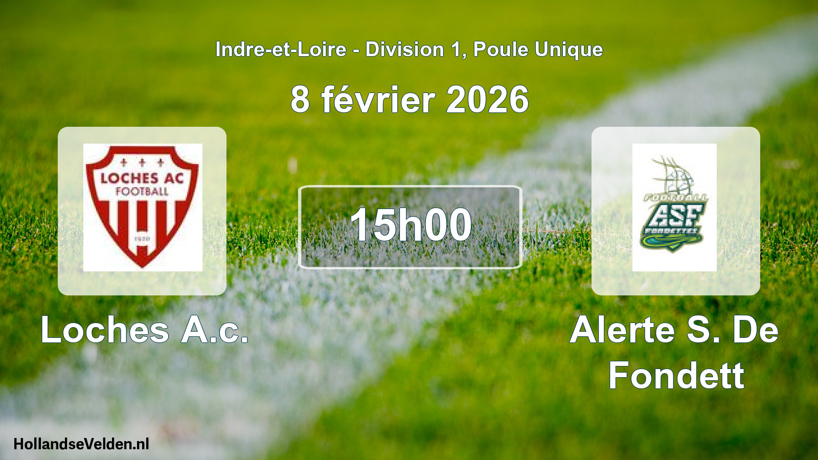 Geplande wedstrijd: Loches A.c. - Alerte S. De Fondett (8 février 2026)