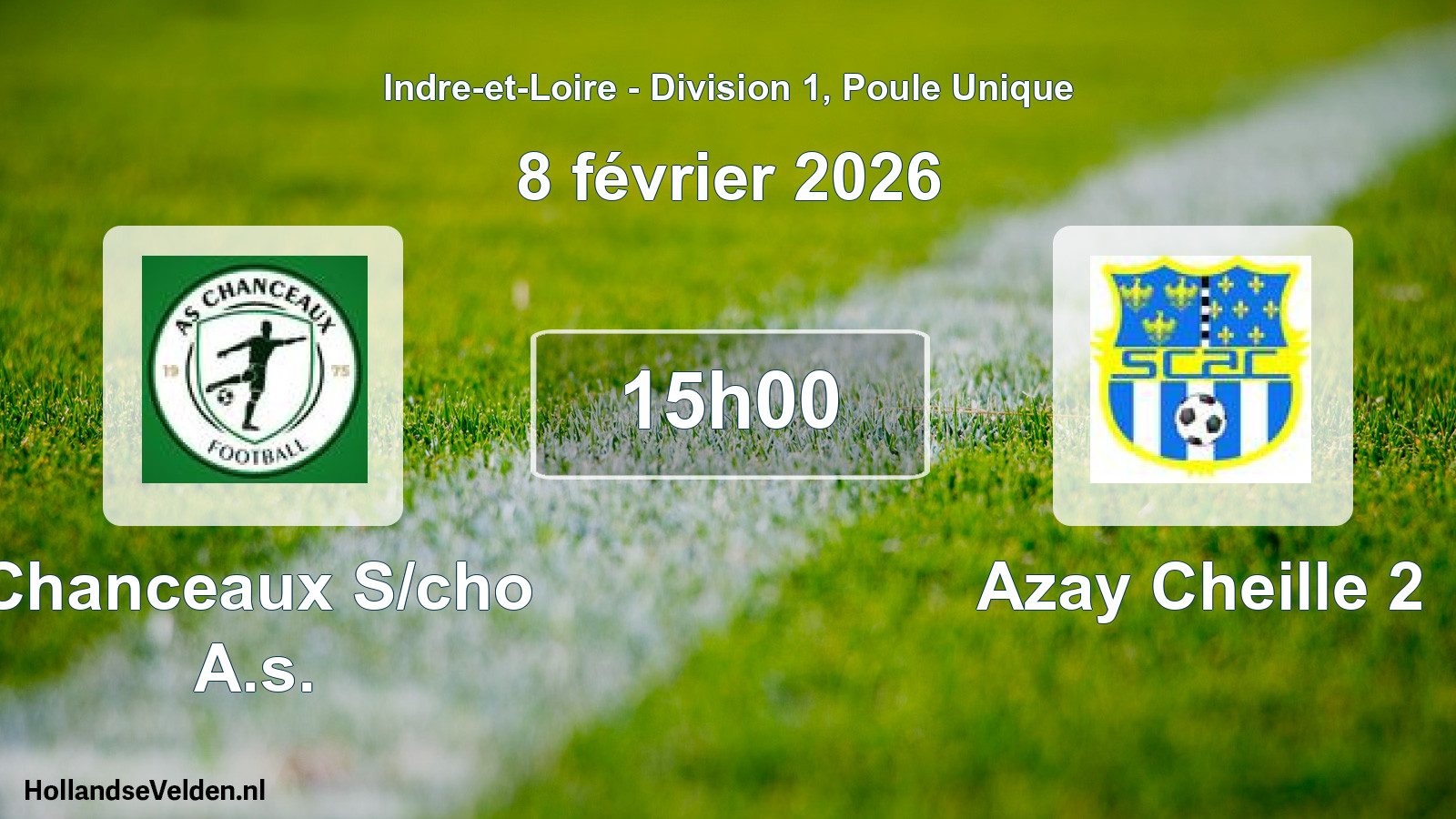 Geplande wedstrijd: Chanceaux S/cho A.s. - Azay Cheille 2 (8 februari 2026)