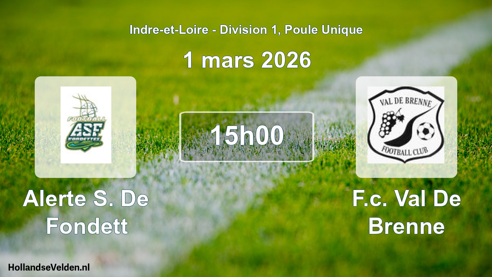 Geplande wedstrijd: Alerte S. De Fondett - F.c. Val De Brenne (1 mars 2026)