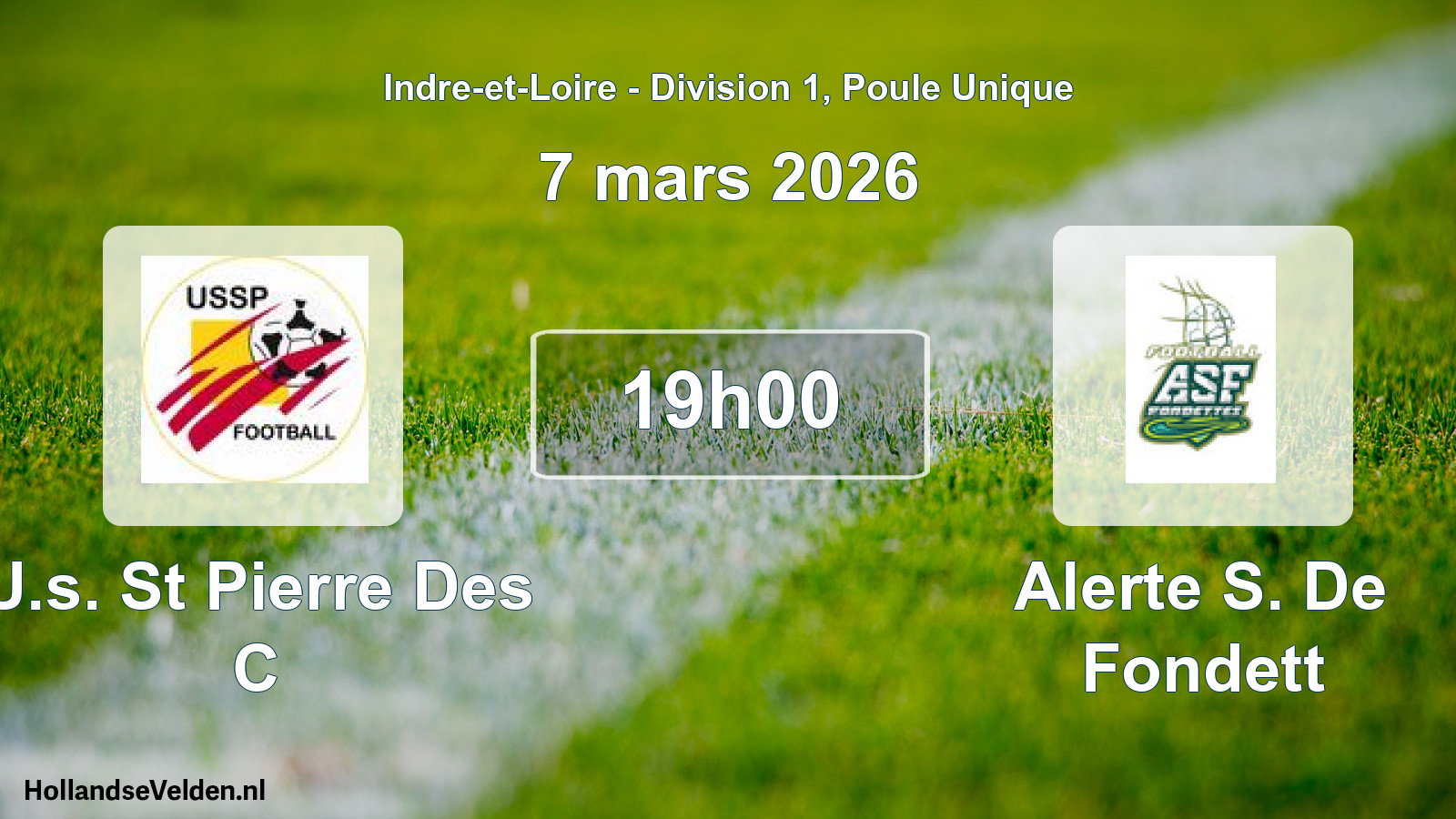 Geplande wedstrijd: U.s. St Pierre Des C - Alerte S. De Fondett (7 mars 2026)