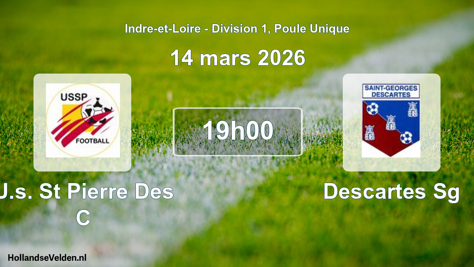 Geplande wedstrijd: U.s. St Pierre Des C - Descartes Sg (14 maart 2026)