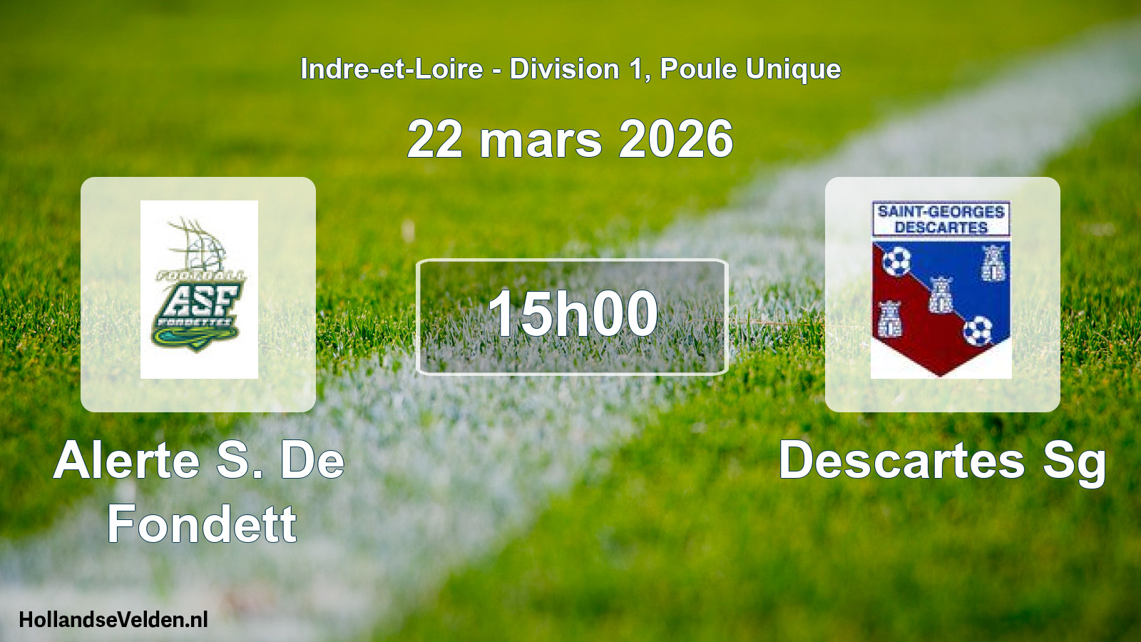 Geplande wedstrijd: Alerte S. De Fondett - Descartes Sg (22 mars 2026)