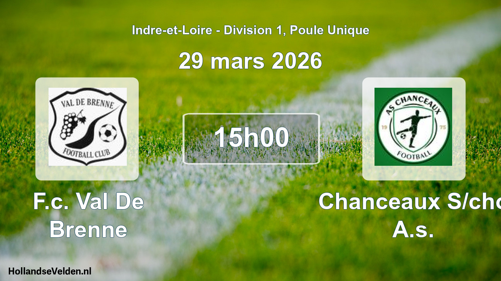 Geplande wedstrijd: F.c. Val De Brenne - Chanceaux S/cho A.s. (29 maart 2026)