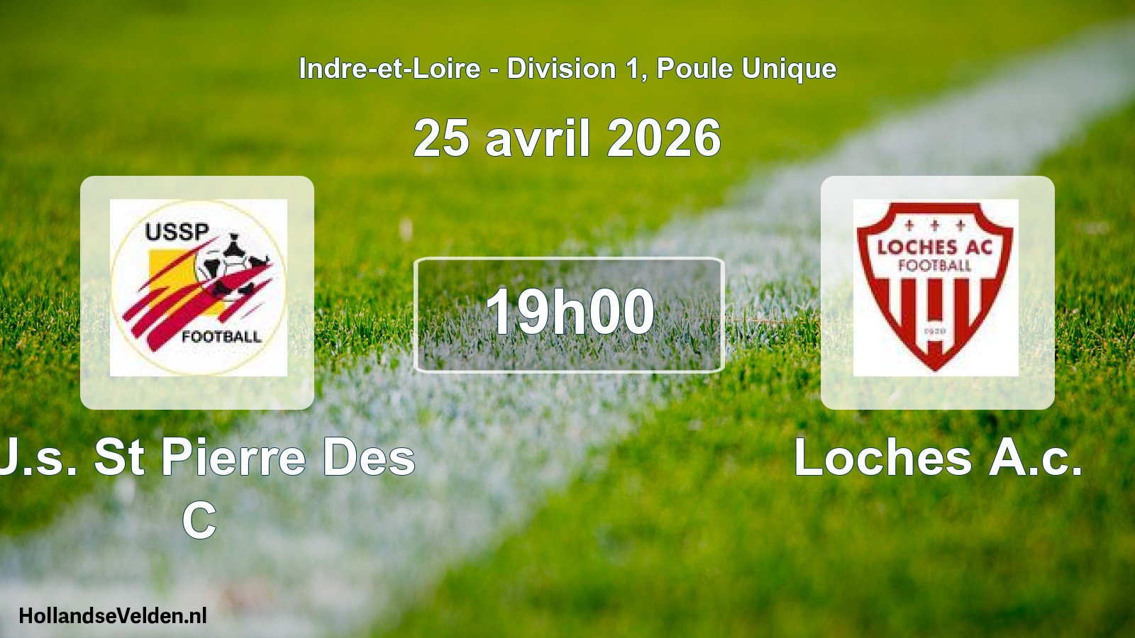 Scheduled Match: U.s. St Pierre Des C - Loches A.c. (25 April 2026)