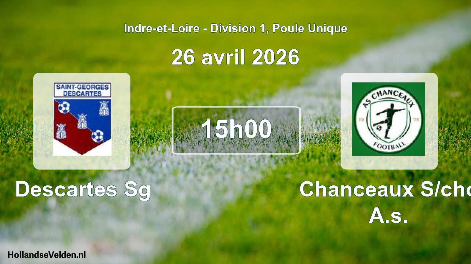 Geplande wedstrijd: Descartes Sg - Chanceaux S/cho A.s. (26 april 2026)