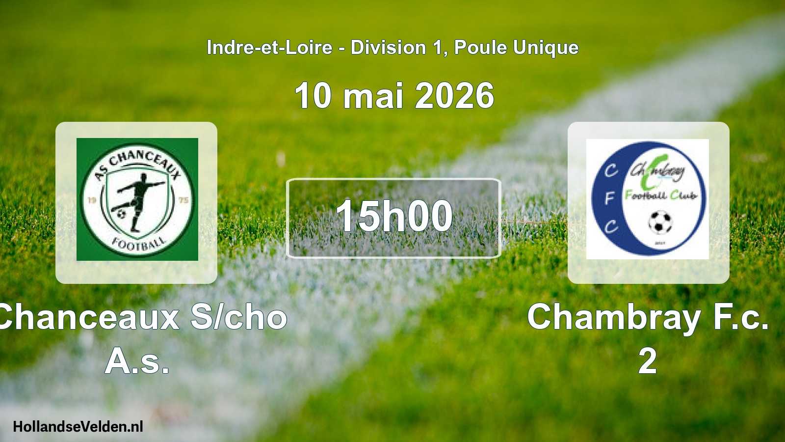 Geplande wedstrijd: Chanceaux S/cho A.s. - Chambray F.c. 2 (10 mai 2026)