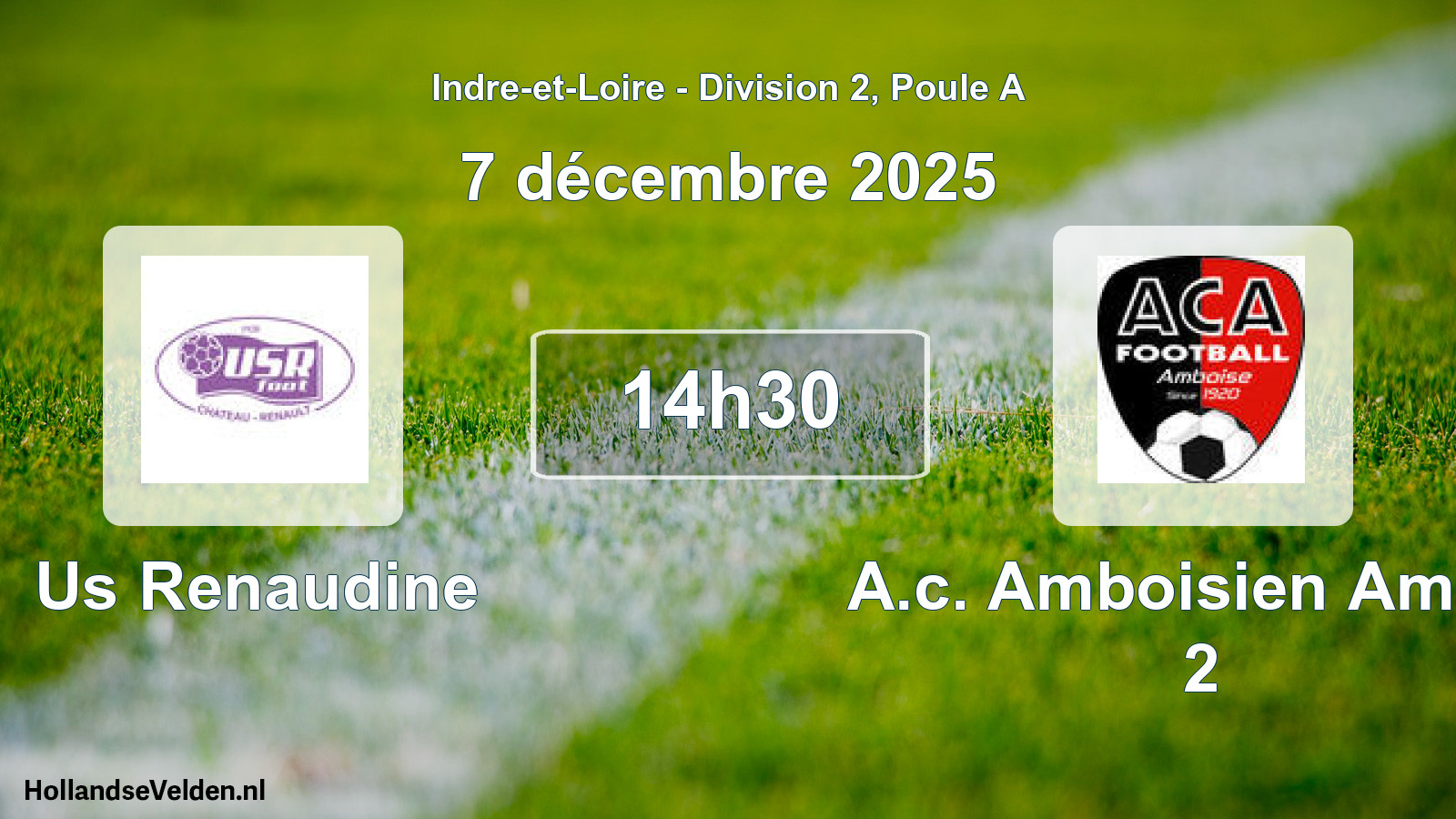 Geplande wedstrijd: Us Renaudine - A.c. Amboisien Amboi 2 (7 december 2025)