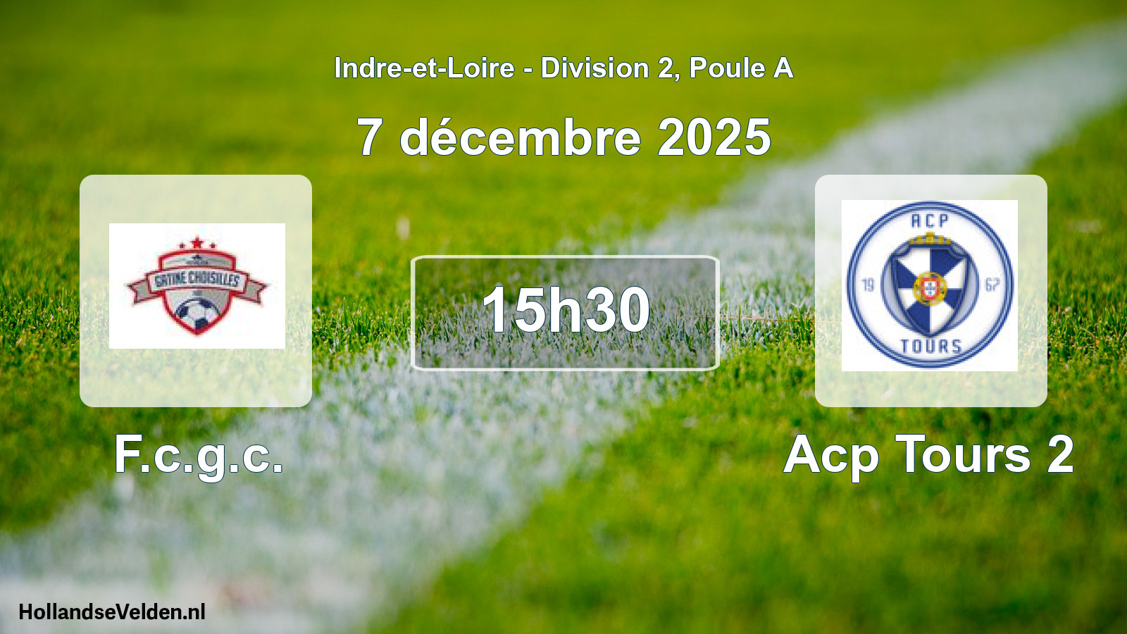 Geplande wedstrijd: F.c.g.c. - Acp Tours 2 (7 décembre 2025)