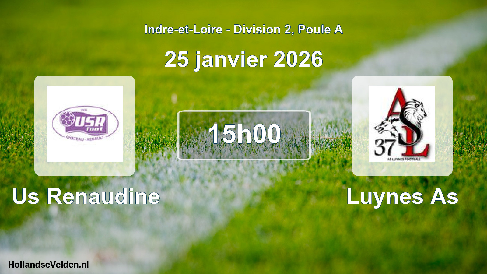 Geplande wedstrijd: Us Renaudine - Luynes As (25 januari 2026)
