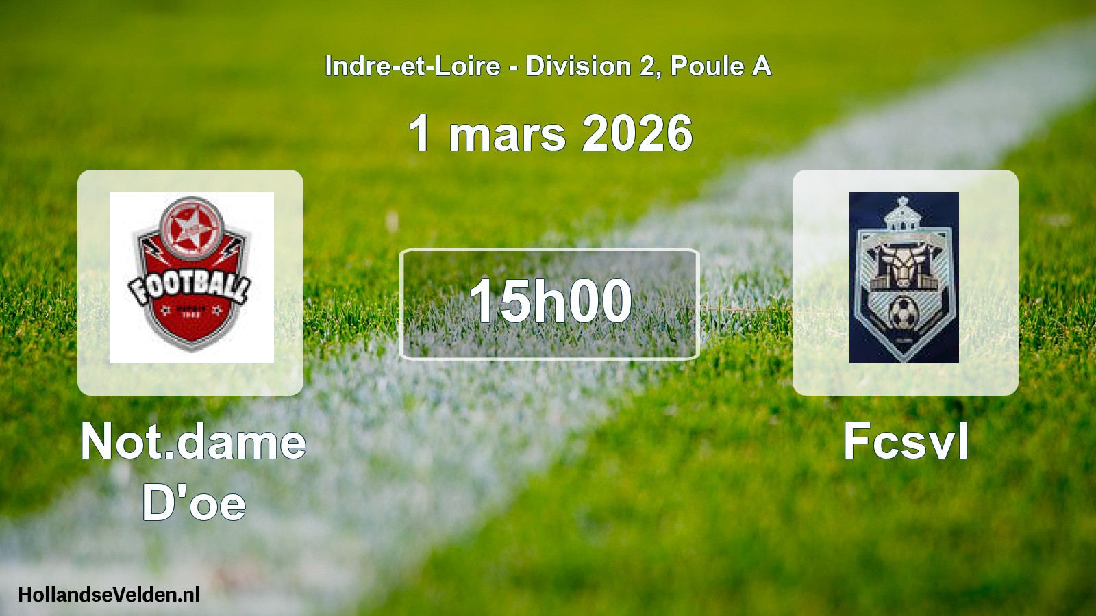 Geplande wedstrijd: Not.dame D'oe - Fcsvl (1 maart 2026)