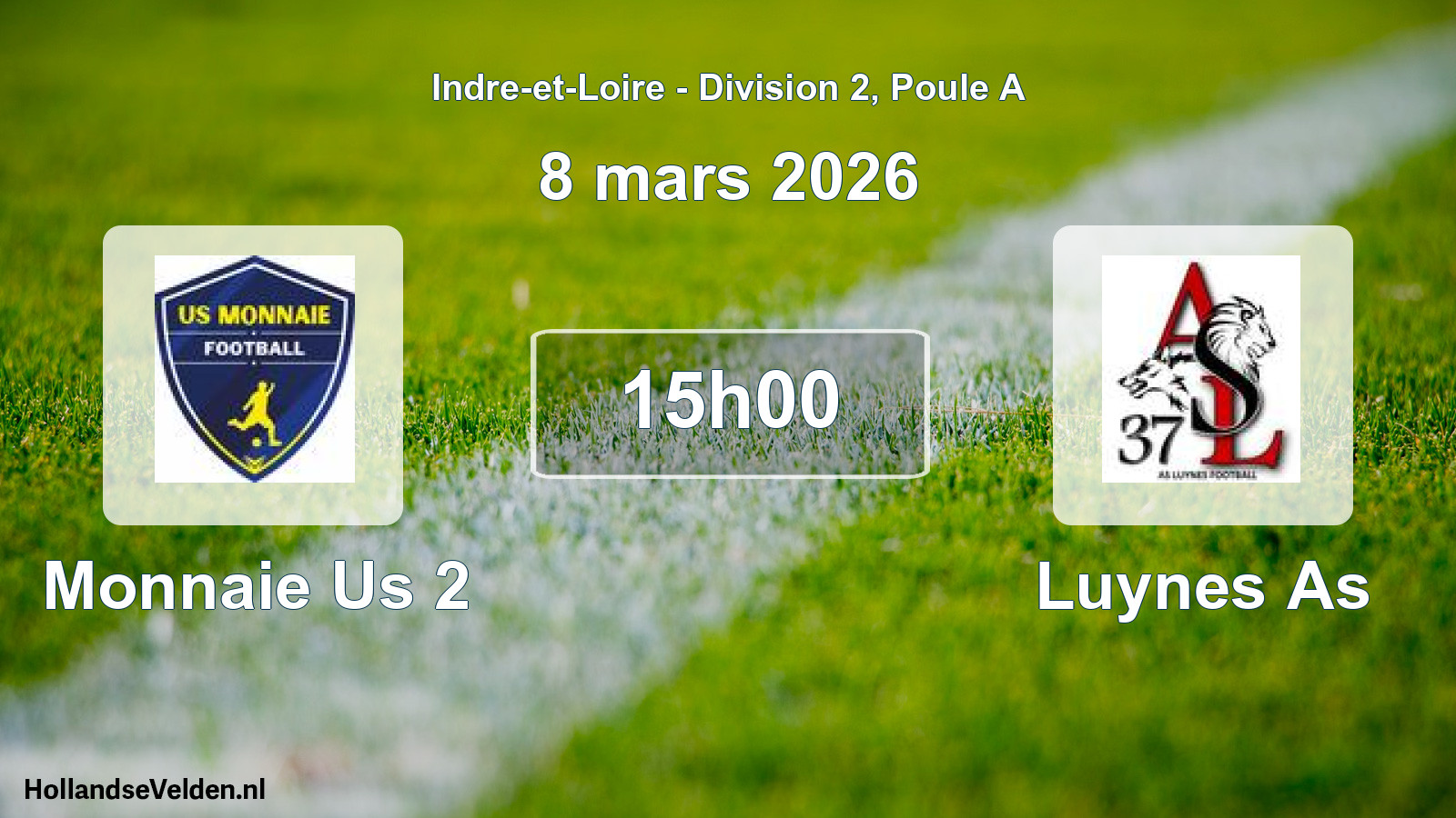 Geplande wedstrijd: Monnaie Us 2 - Luynes As (8 mars 2026)