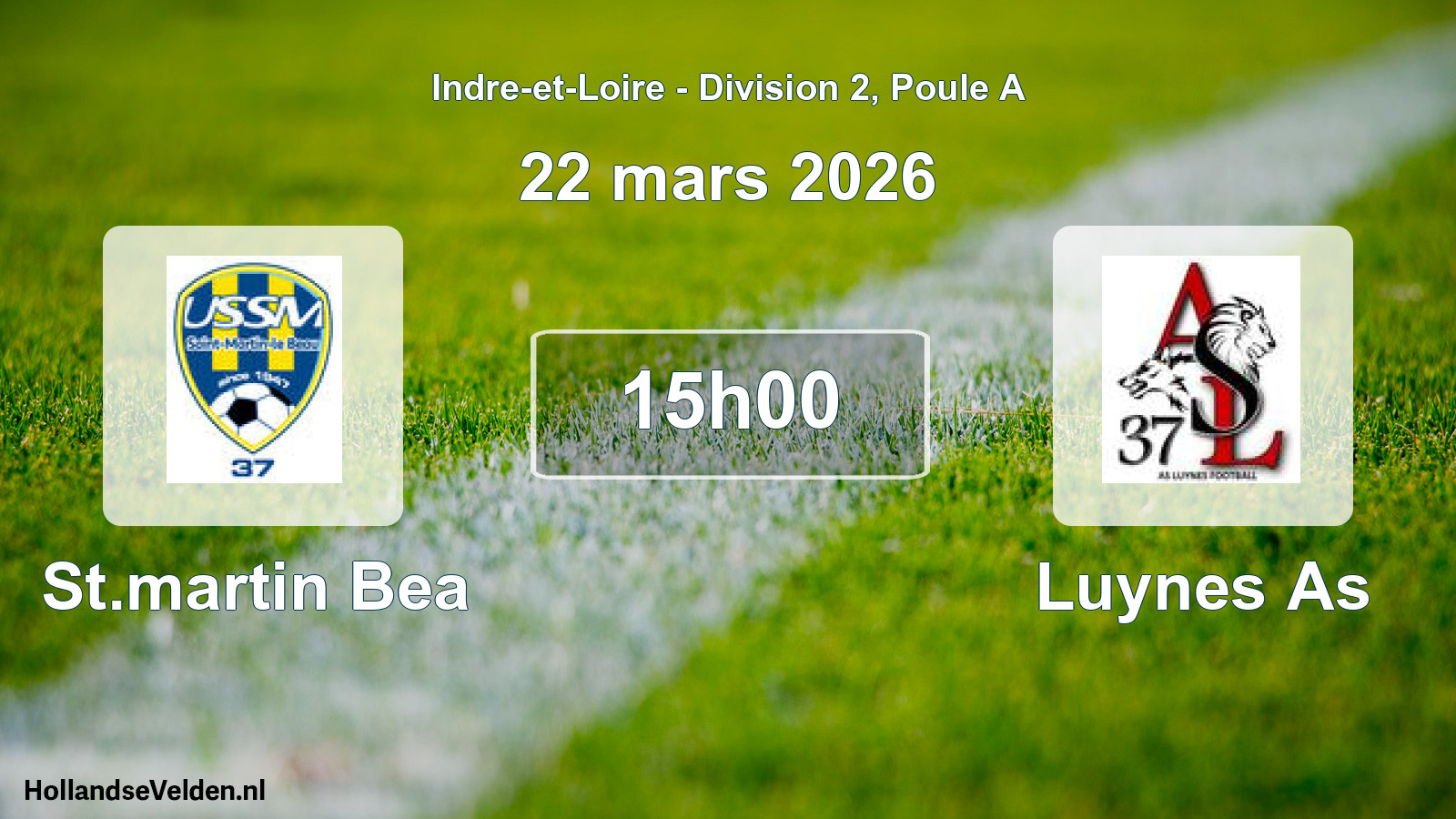 Geplande wedstrijd: St.martin Bea - Luynes As (22 mars 2026)
