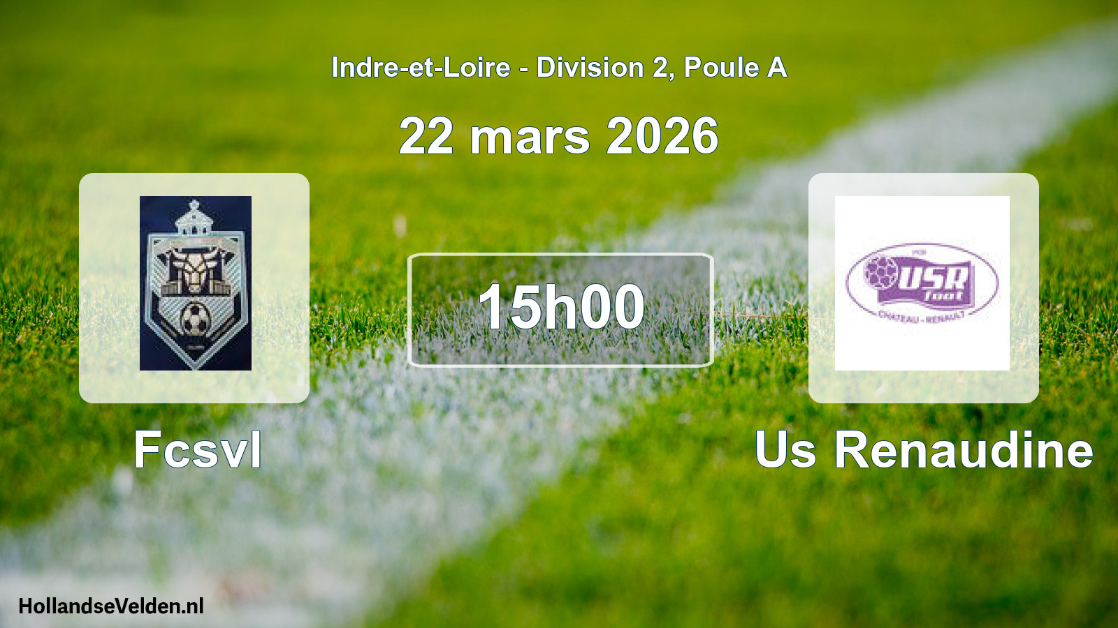 Geplande wedstrijd: Fcsvl - Us Renaudine (22 maart 2026)