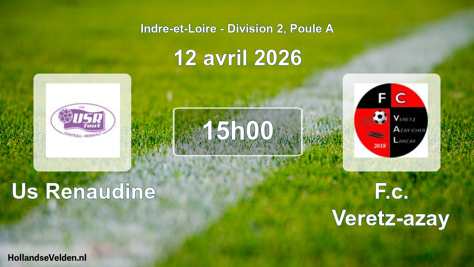 Geplande wedstrijd: Us Renaudine - F.c. Veretz-azay (12 avril 2026)