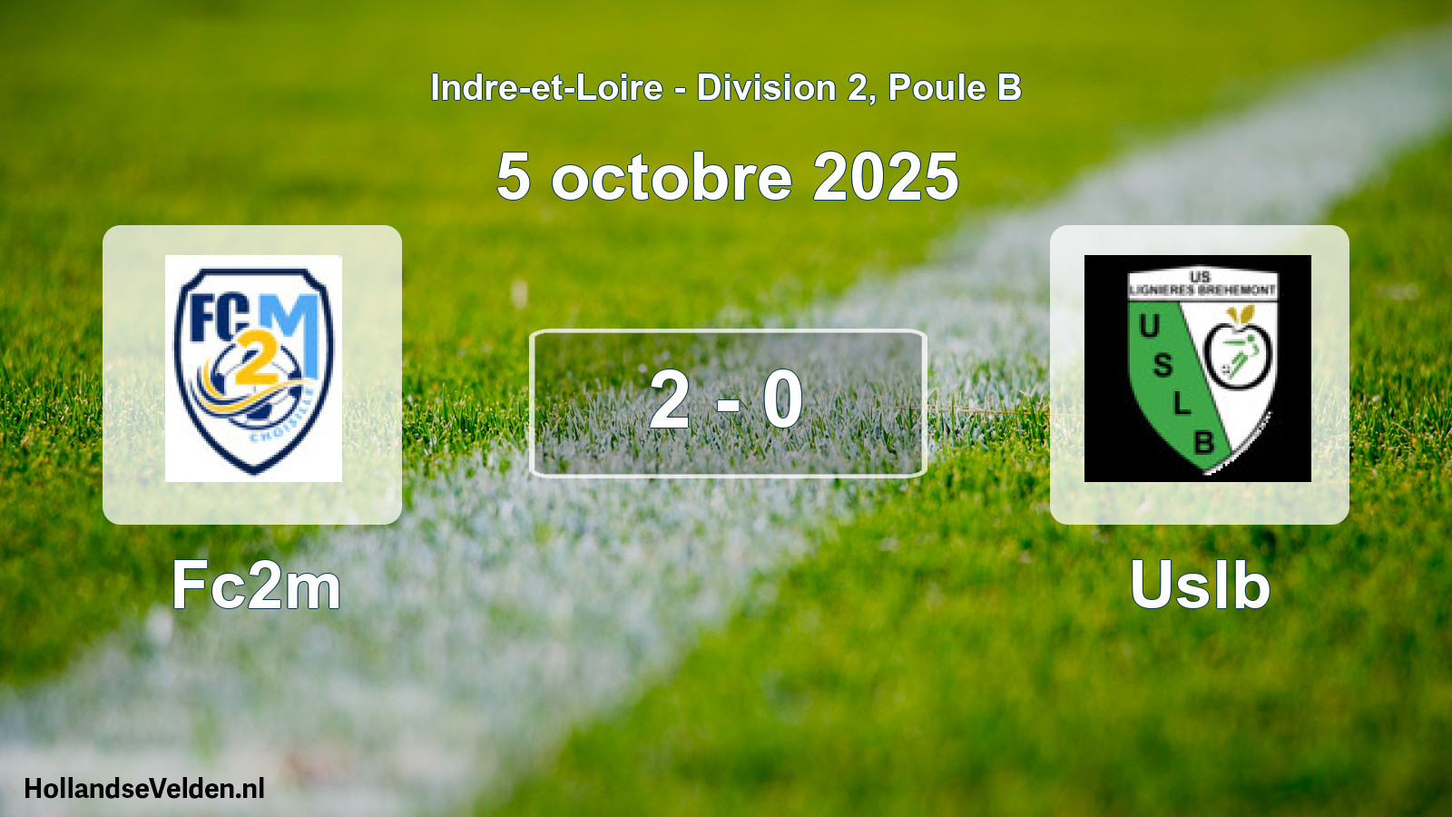 Gespeelde wedstrijd: Fc2m - Uslb 2 - 0 (5 oktober 2025)