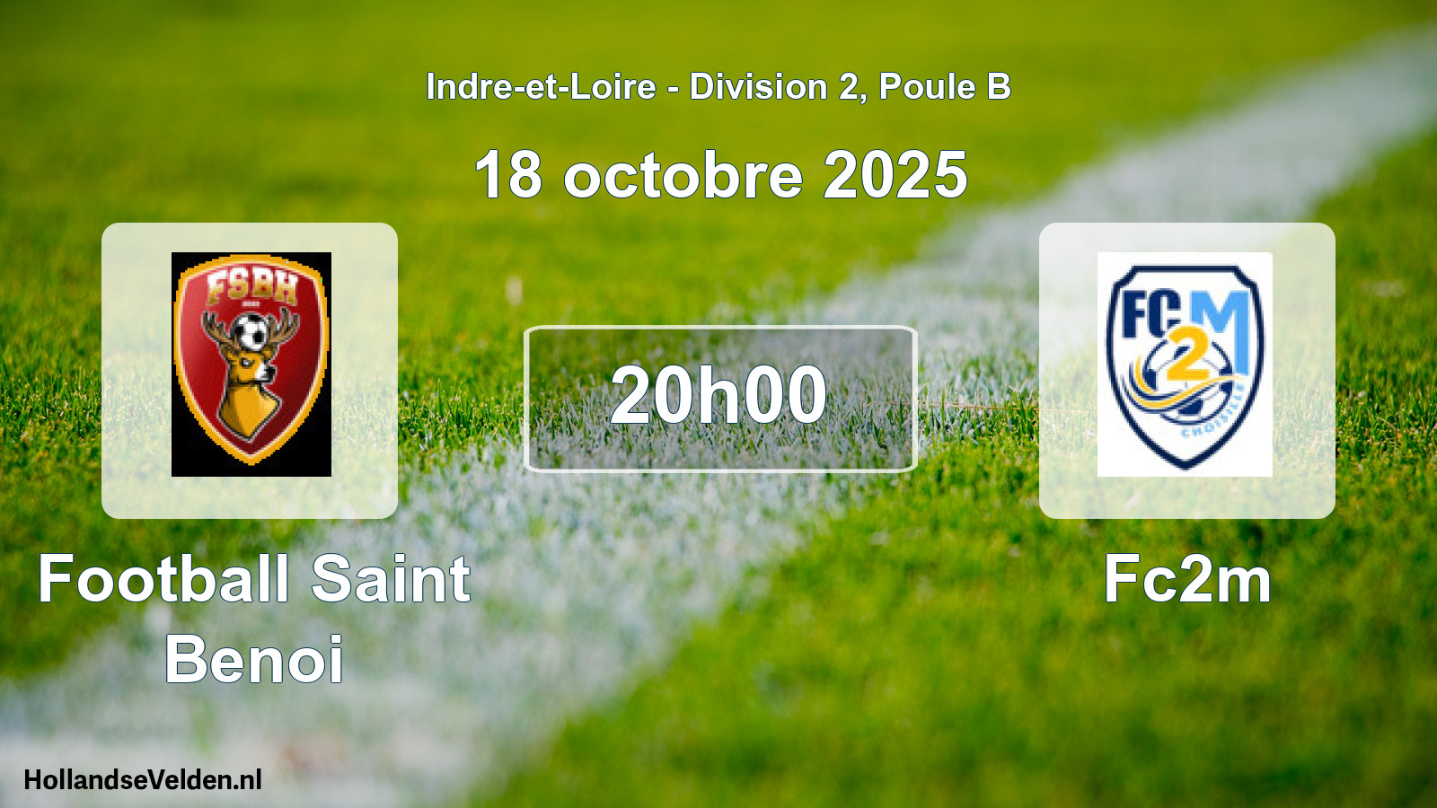 Geplande wedstrijd: Football Saint Benoi - Fc2m (18 octobre 2025)