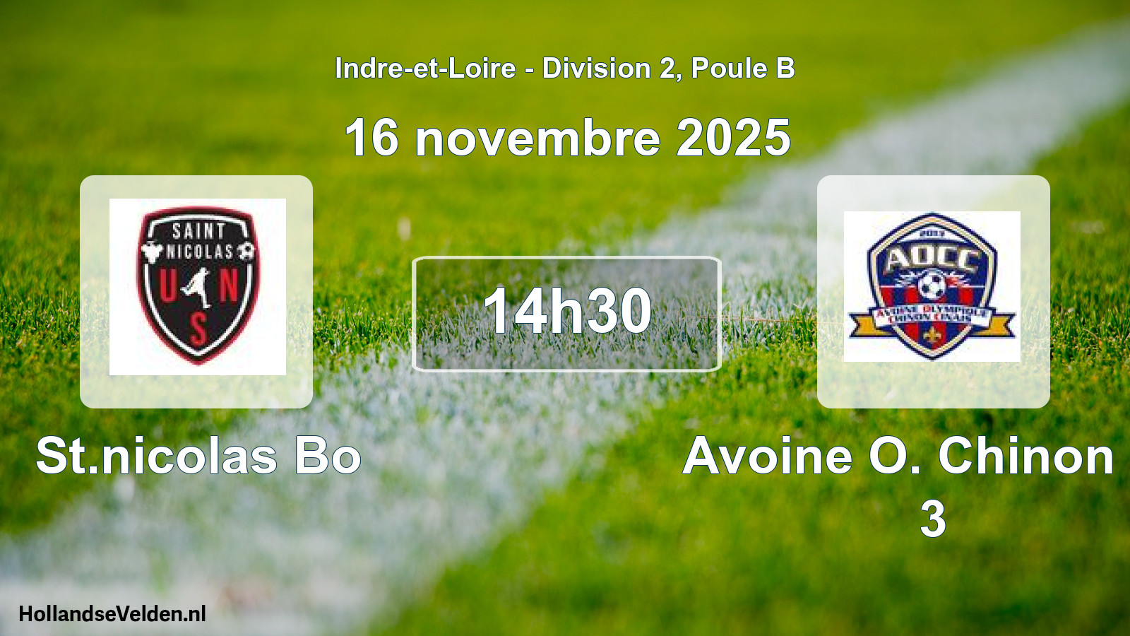 Scheduled Match: St.nicolas Bo - Avoine O. Chinon C. 3 (16 November 2025)