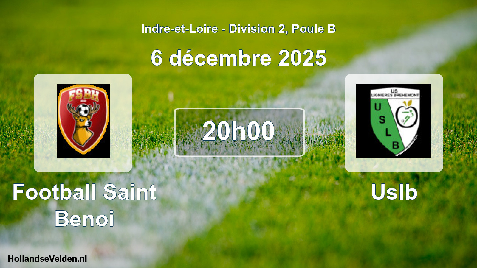 Geplande wedstrijd: Football Saint Benoi - Uslb (6 décembre 2025)