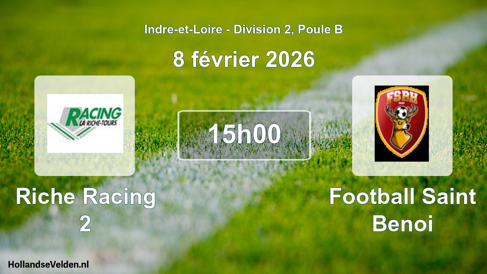 Geplande wedstrijd: Riche Racing 2 - Football Saint Benoi (8 février 2026)