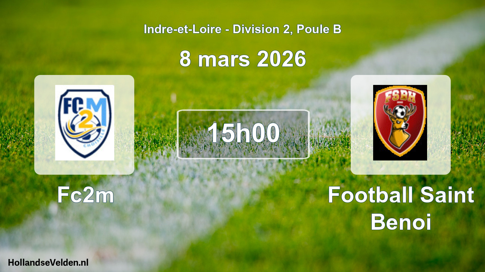 Scheduled Match: Fc2m - Football Saint Benoi (8 March 2026)
