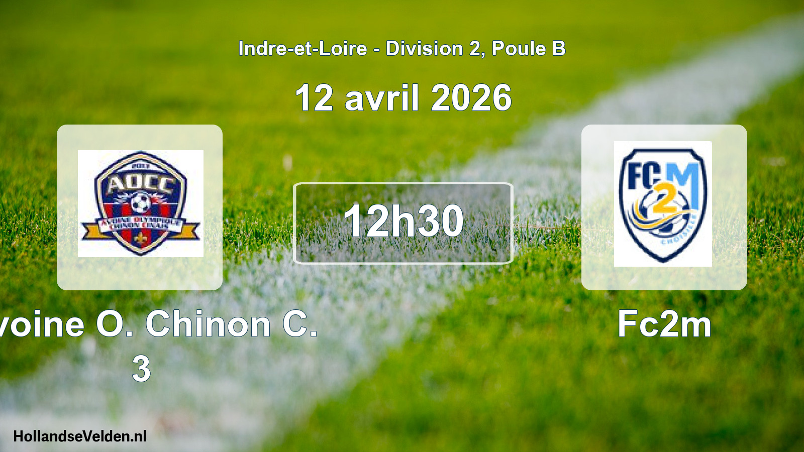 Geplande wedstrijd: Avoine O. Chinon C. 3 - Fc2m (12 avril 2026)