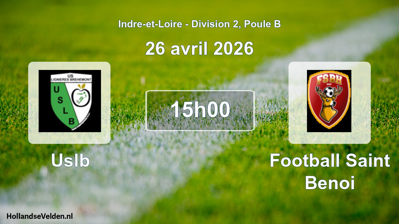Geplande wedstrijd: Uslb - Football Saint Benoi (26 avril 2026)