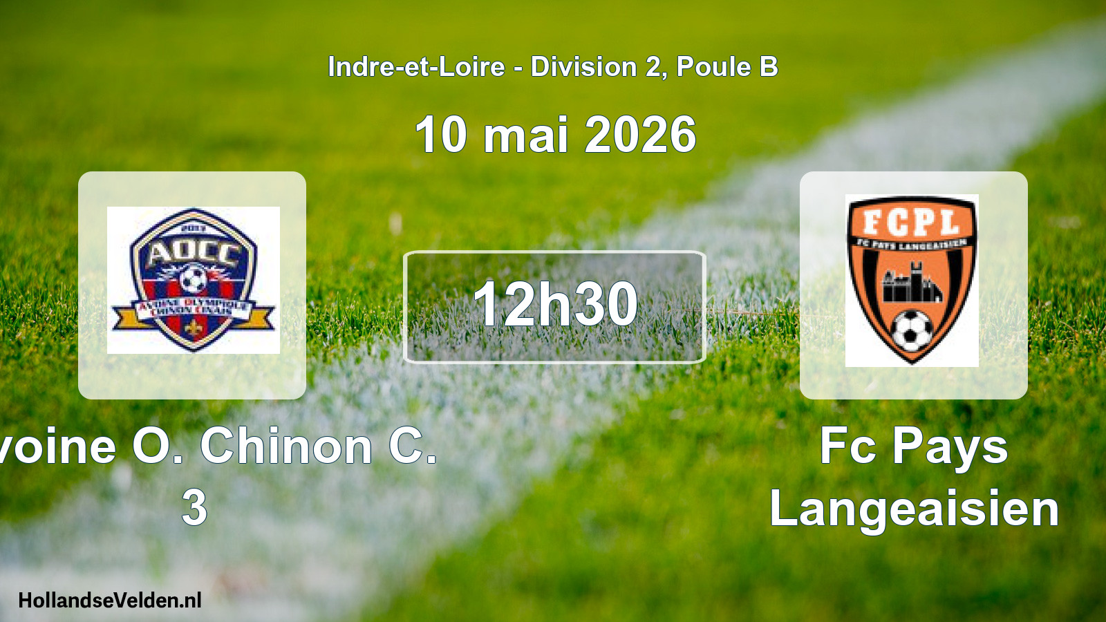 Geplande wedstrijd: Avoine O. Chinon C. 3 - Fc Pays Langeaisien (10 mei 2026)