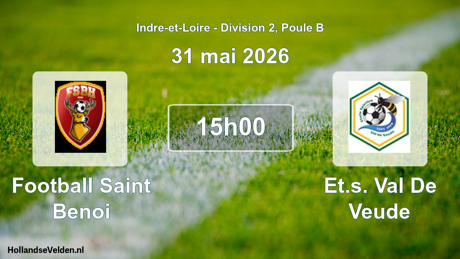 Geplande wedstrijd: Football Saint Benoi - Et.s. Val De Veude (31 mai 2026)