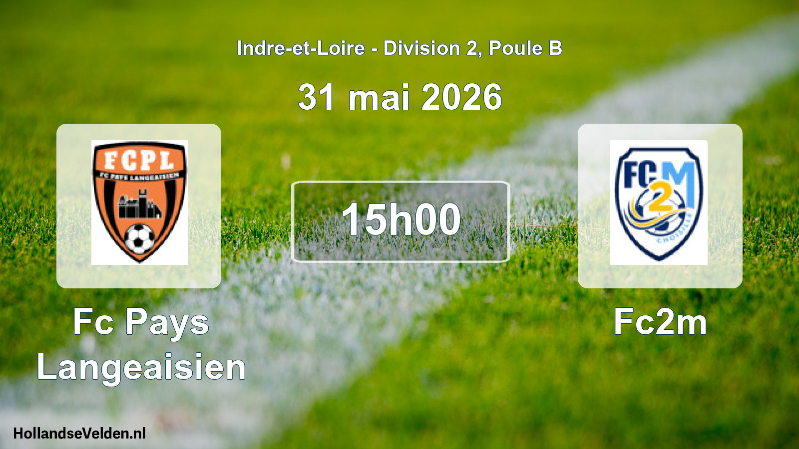Scheduled Match: Fc Pays Langeaisien - Fc2m (31 May 2026)