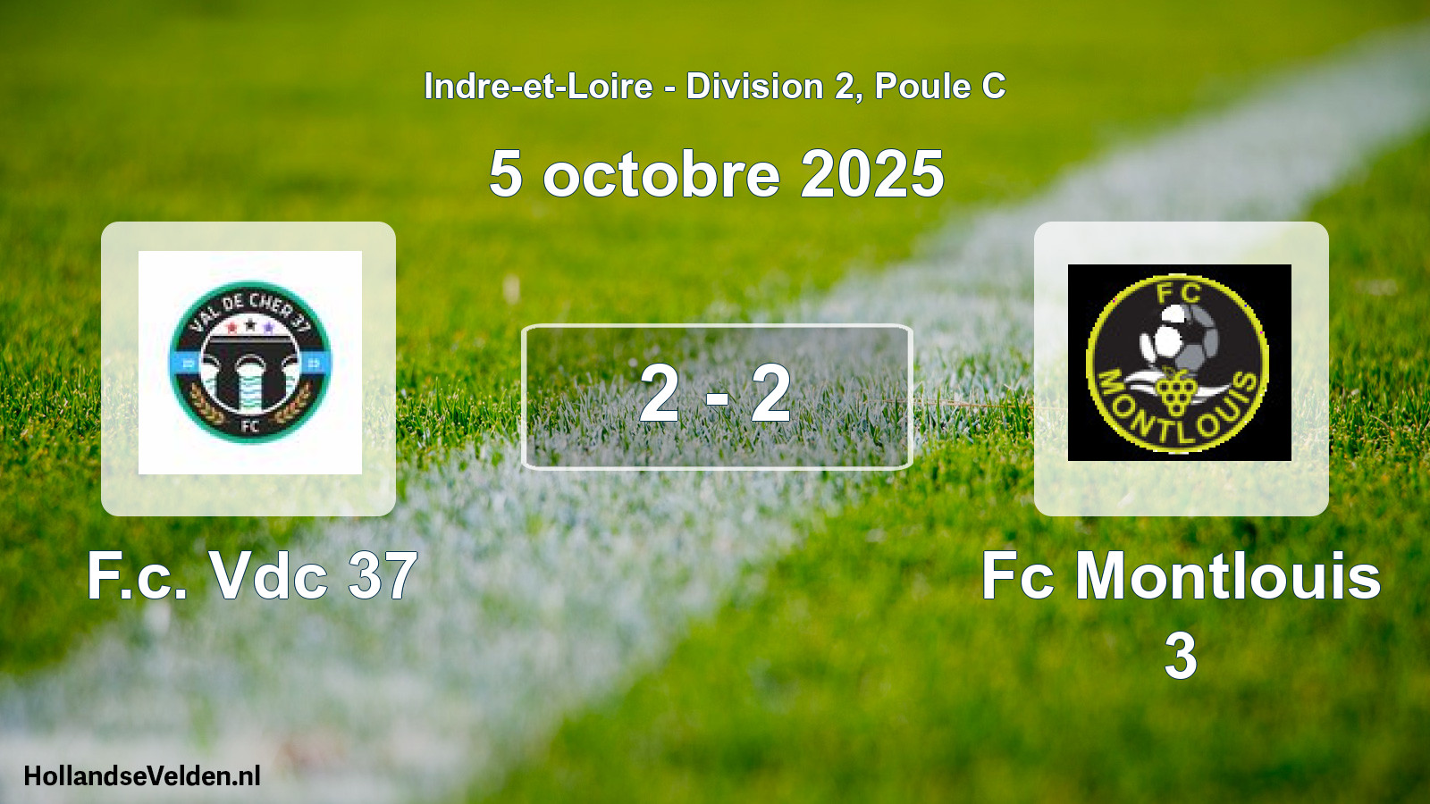 Gespeelde wedstrijd: F.c. Vdc 37 - Fc Montlouis 3 2 - 2 (5 octobre 2025)