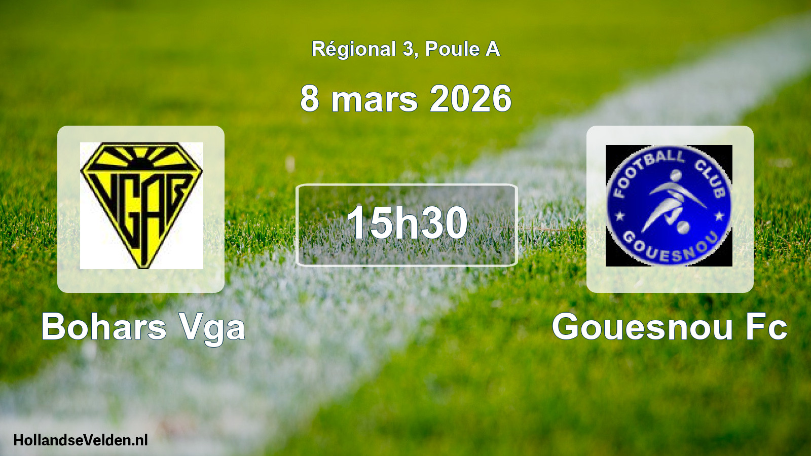Geplande wedstrijd: Bohars Vga - Gouesnou Fc (8 mars 2026)