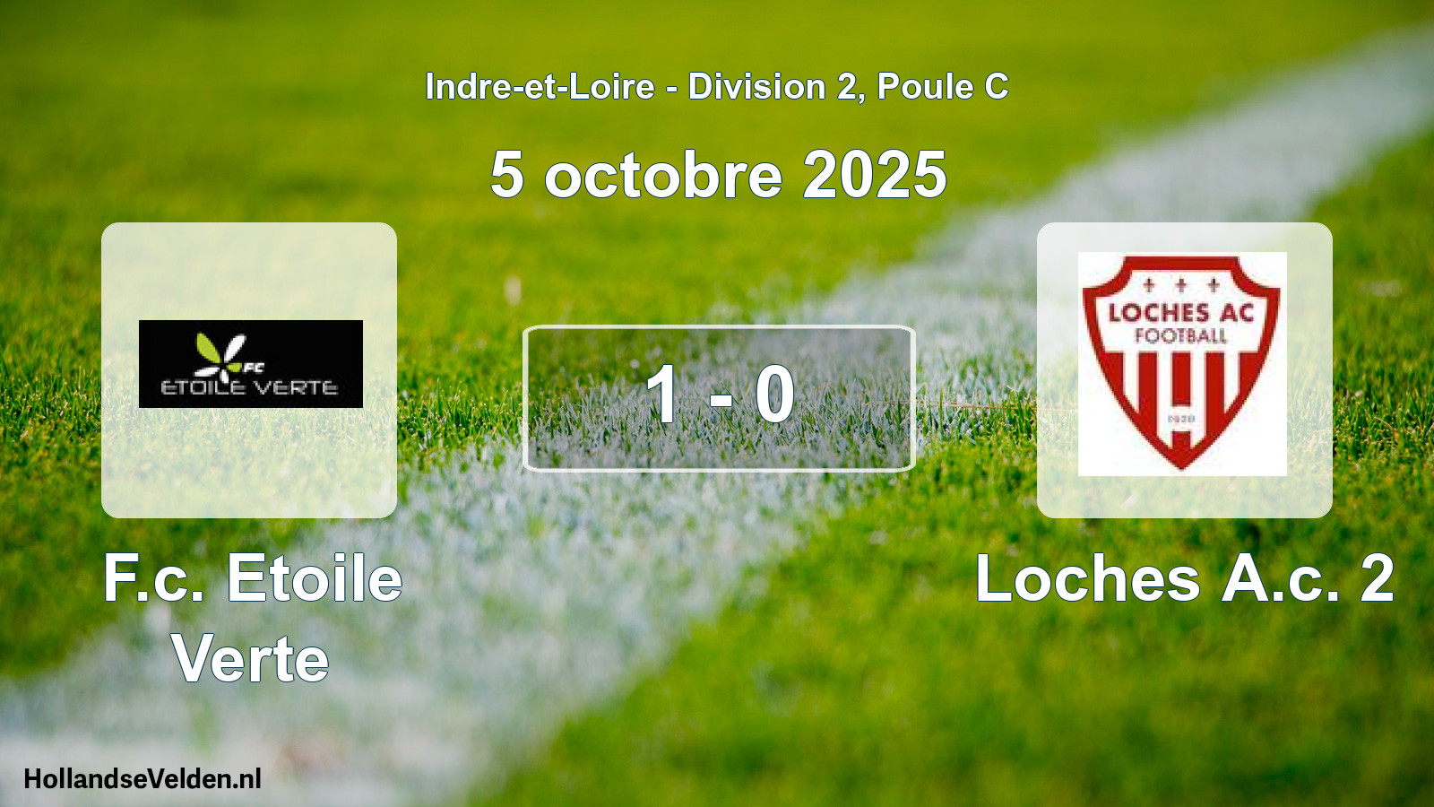 Gespeelde wedstrijd: F.c. Etoile Verte - Loches A.c. 2 1 - 0 (5 octobre 2025)